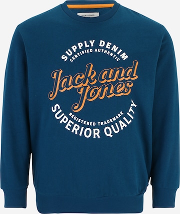 Jack & Jones Plus Sweatshirt 'MIKK' i blå: forside