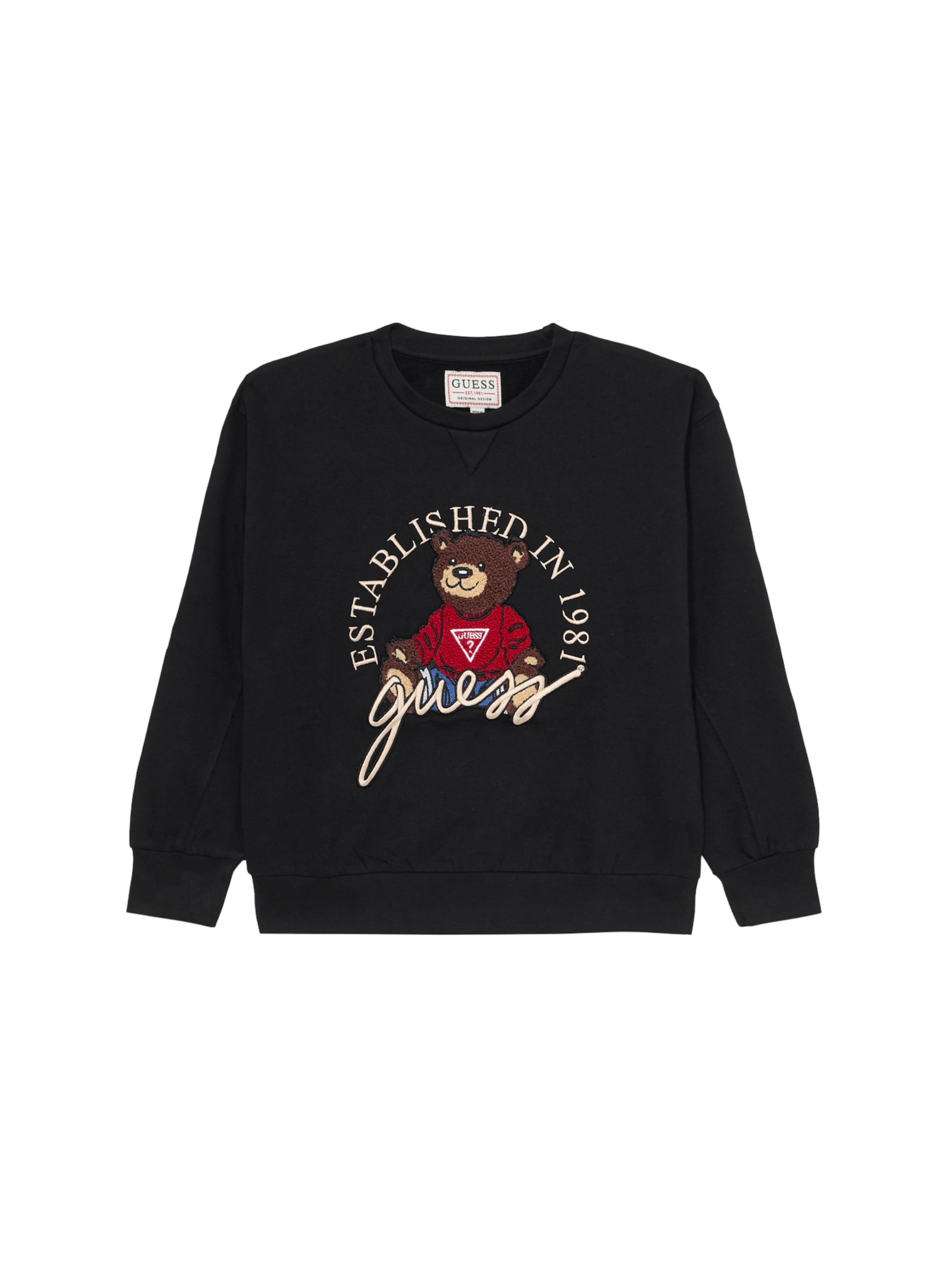 juoda GUESS Megztinis be užsegimo: priekis