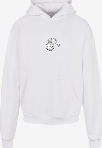 F4NT4STIC Sweatshirt 'Alice im Wunderland Uhr Hase Heroes of Childhood' in Wit: voorkant