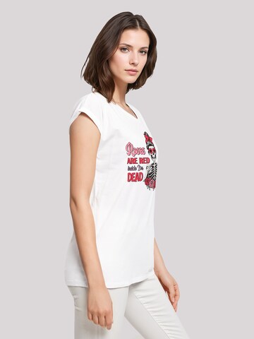 F4NT4STIC Shirt 'Anti Valentinstag Roses Are Red' in White