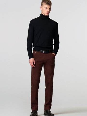 MEYER Regular Chino 'Chicago' in Rood