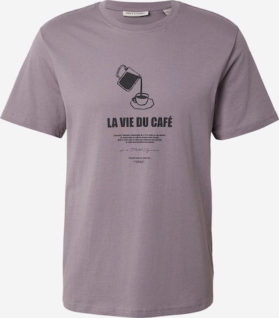 Only & Sons Majica 'ONSMASS PARISIEN' u sivkasto ljubičasta (mauve) / crna, Pregled proizvoda