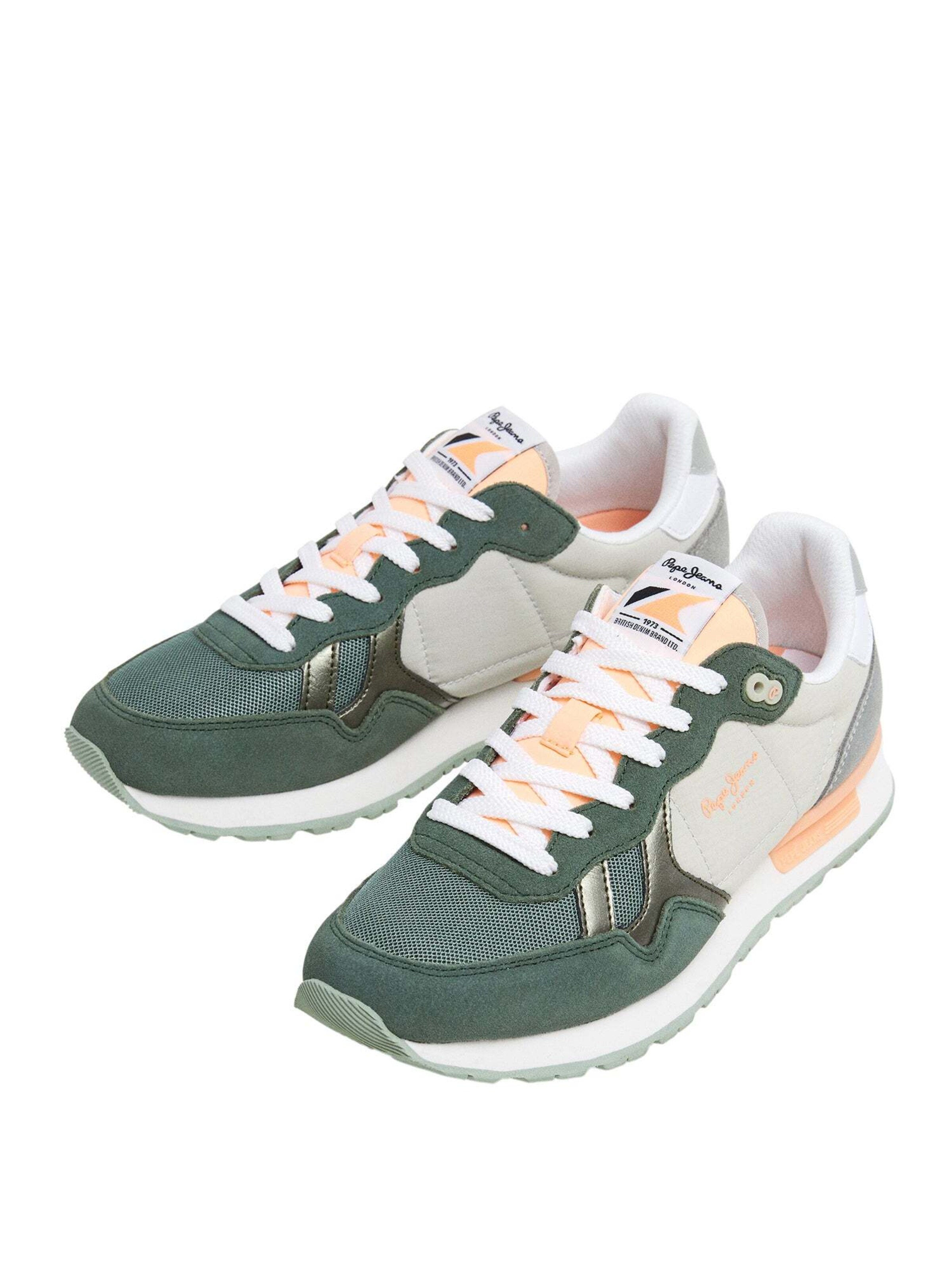 Pepe Jeans - Sapatilhas baixas 'Brit Camp' em verde