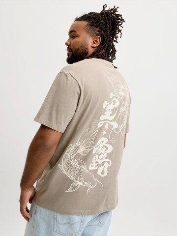 T-Shirt 'JOROriental' Jack & Jones Plus en vert : devant