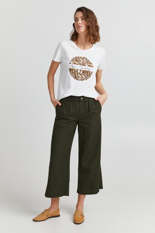 Wide Leg Pantalon 'MADDIE' Fransa en vert