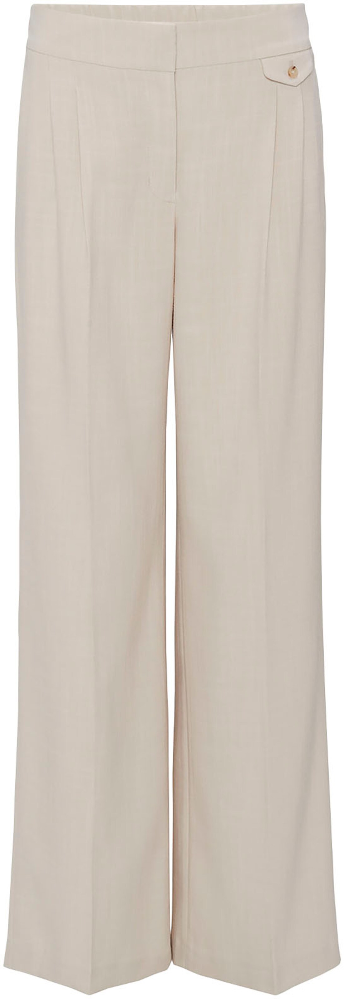 OPUS Loosefit Bandplooibroek 'Marzena' in Beige: voorkant