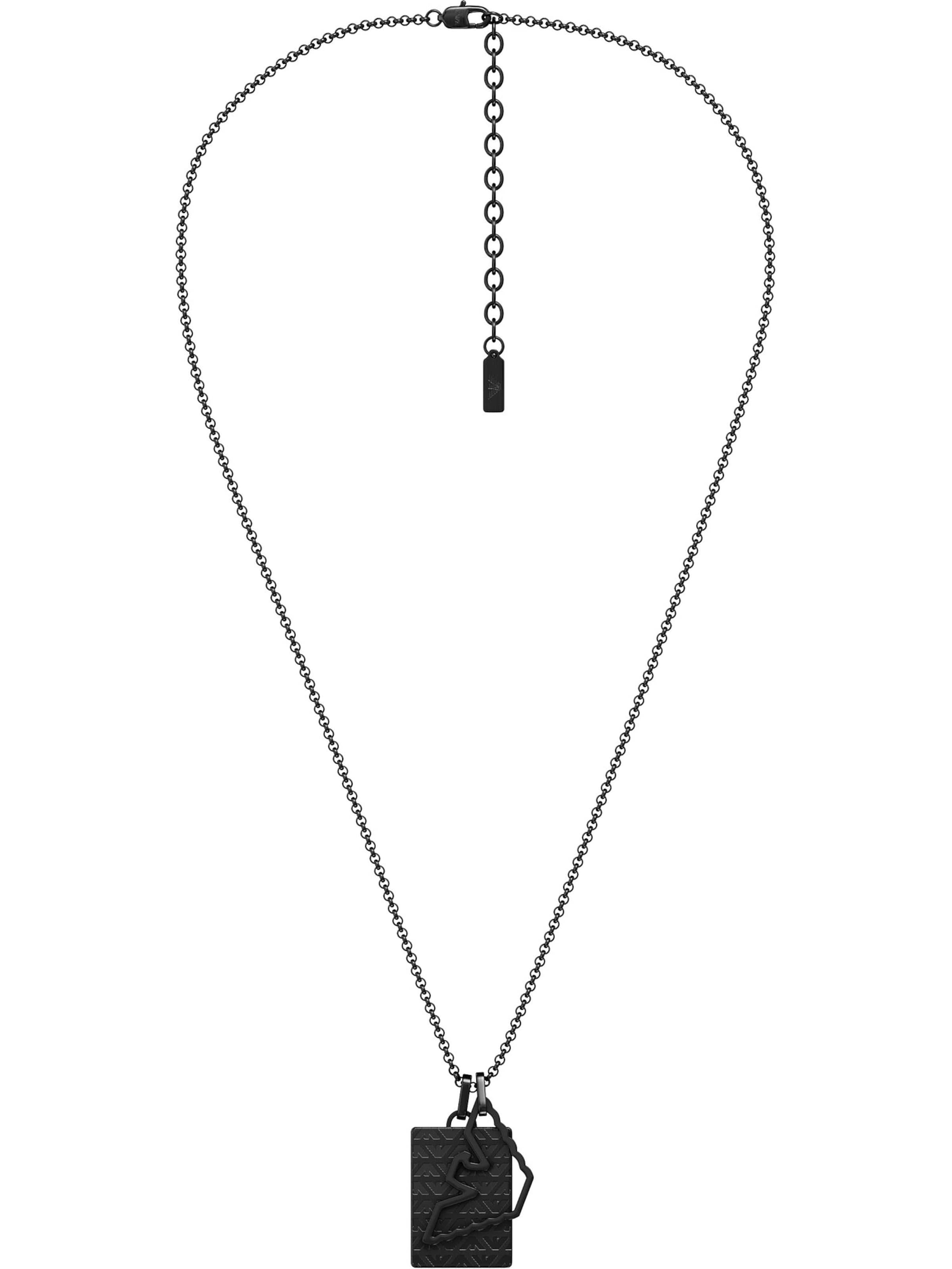 Emporio Armani Kette in Schwarz: Vorderseite