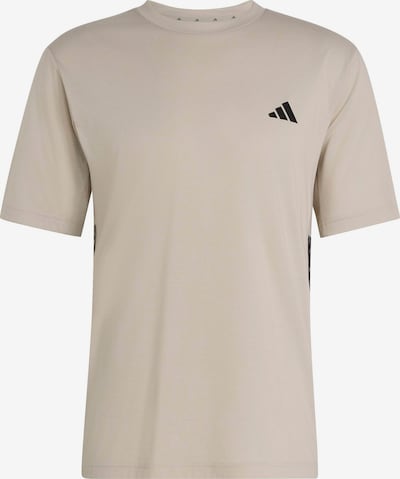XL dydžio Sportiniai marškinėliai 'WE' iš ADIDAS SPORTSWEAR, spalva – kapučino spalva / juoda, Prekių apžvalga