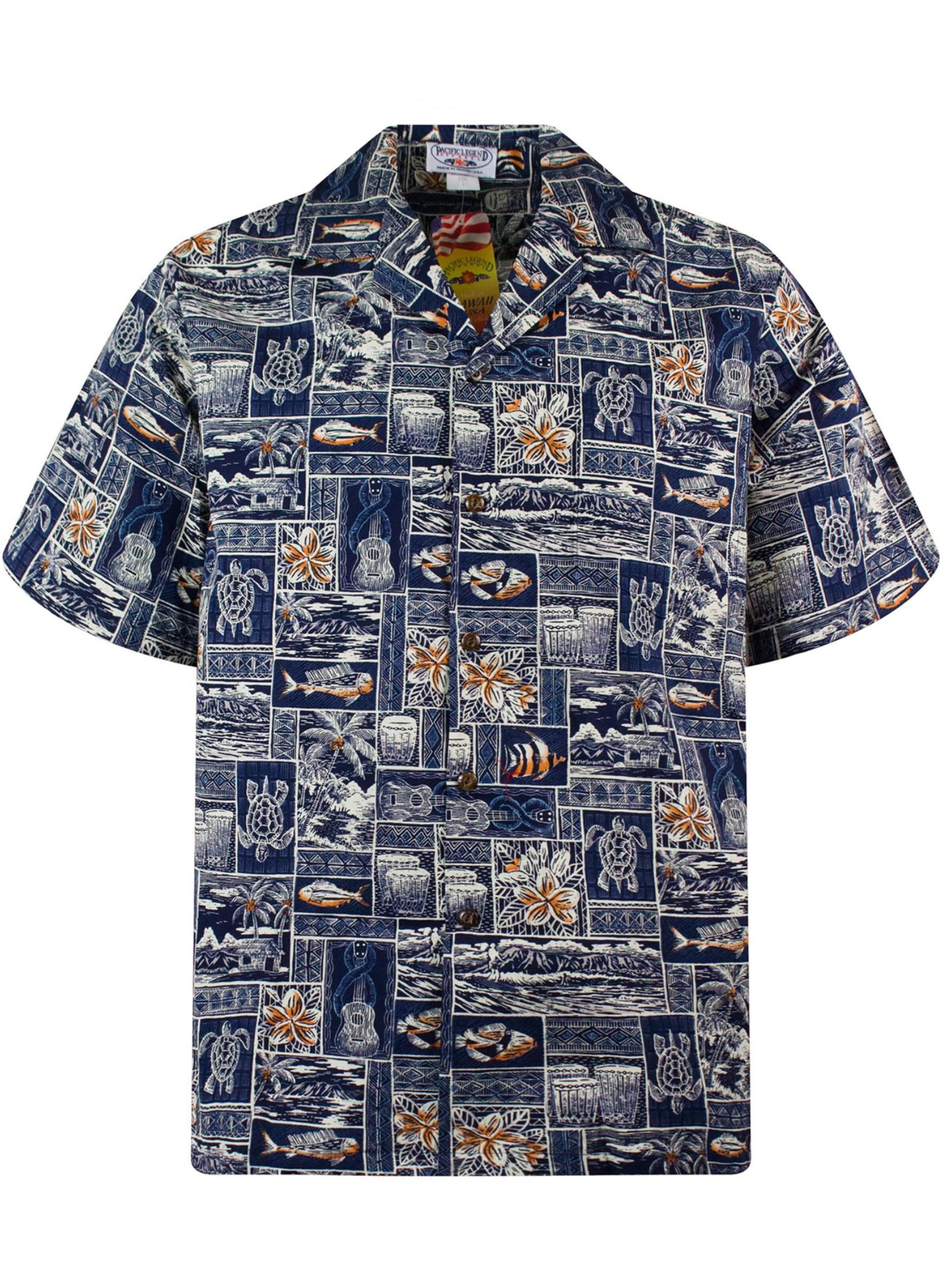 Chemise 'Puzzle' Pacific Legend en bleu : devant