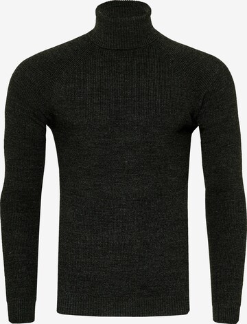 Rusty Neal Pullover mit stilvollem Rollkragen in Schwarz: predná strana