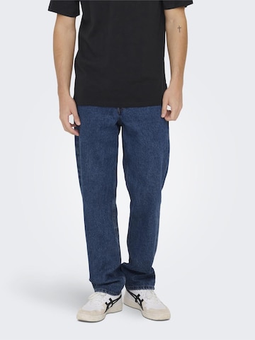 Only & Sons Regular Jeans in Blauw: voorkant