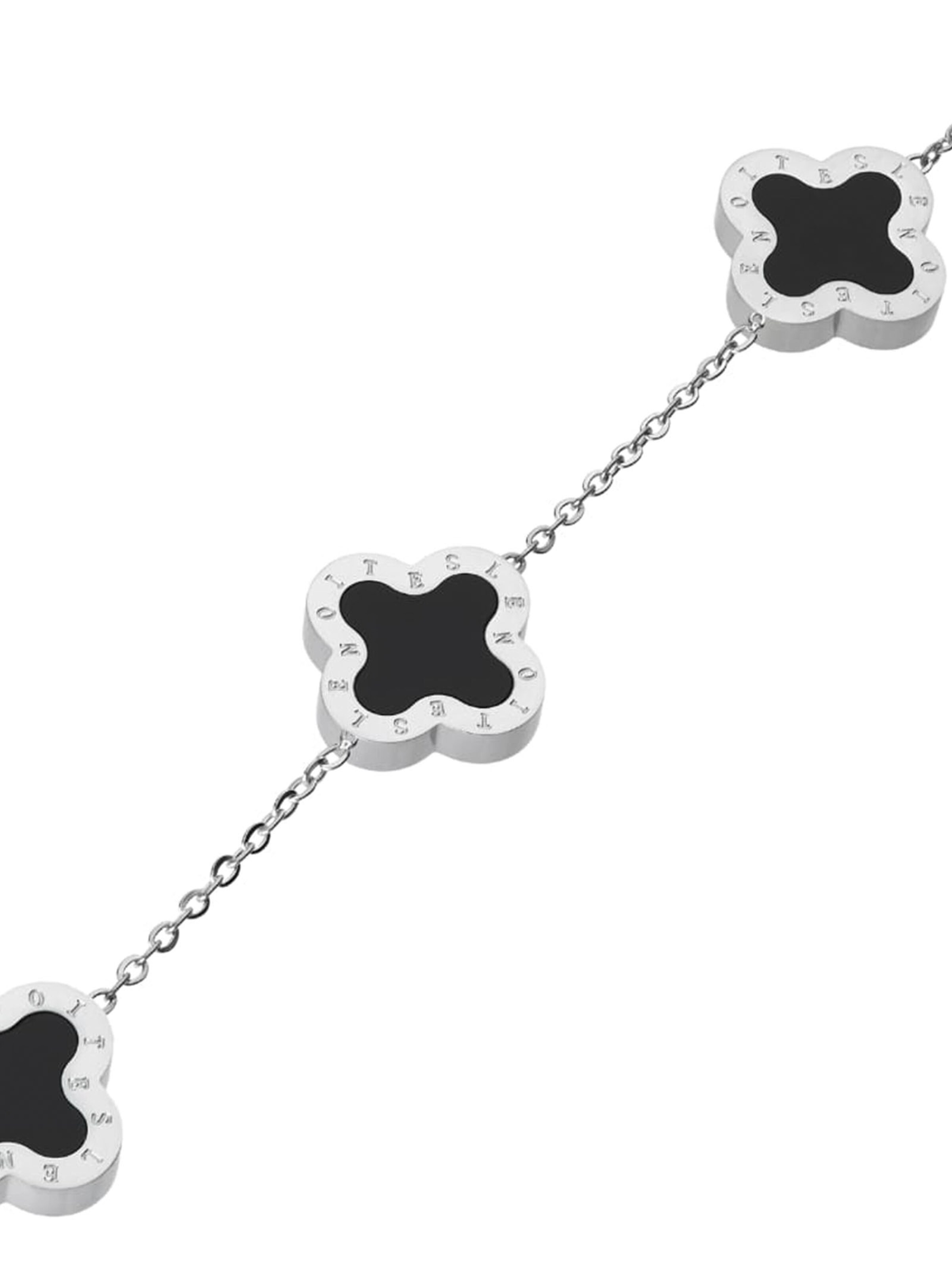 Bracelet 'Four-leaf Clover 16' Lenoites en argent