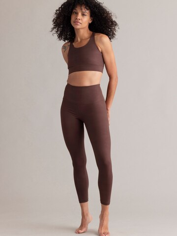 Hey Honey Leggings 'Cropped' in Braun: Vorderseite