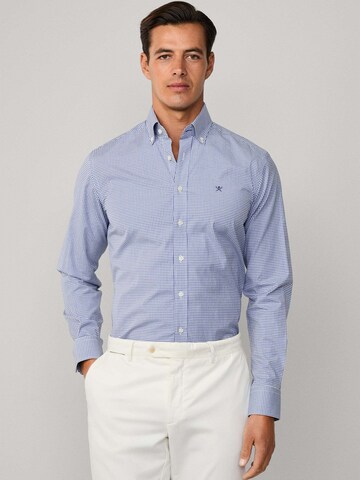 Slim fit Camicia 'Ess' di Hackett London in blu: frontale