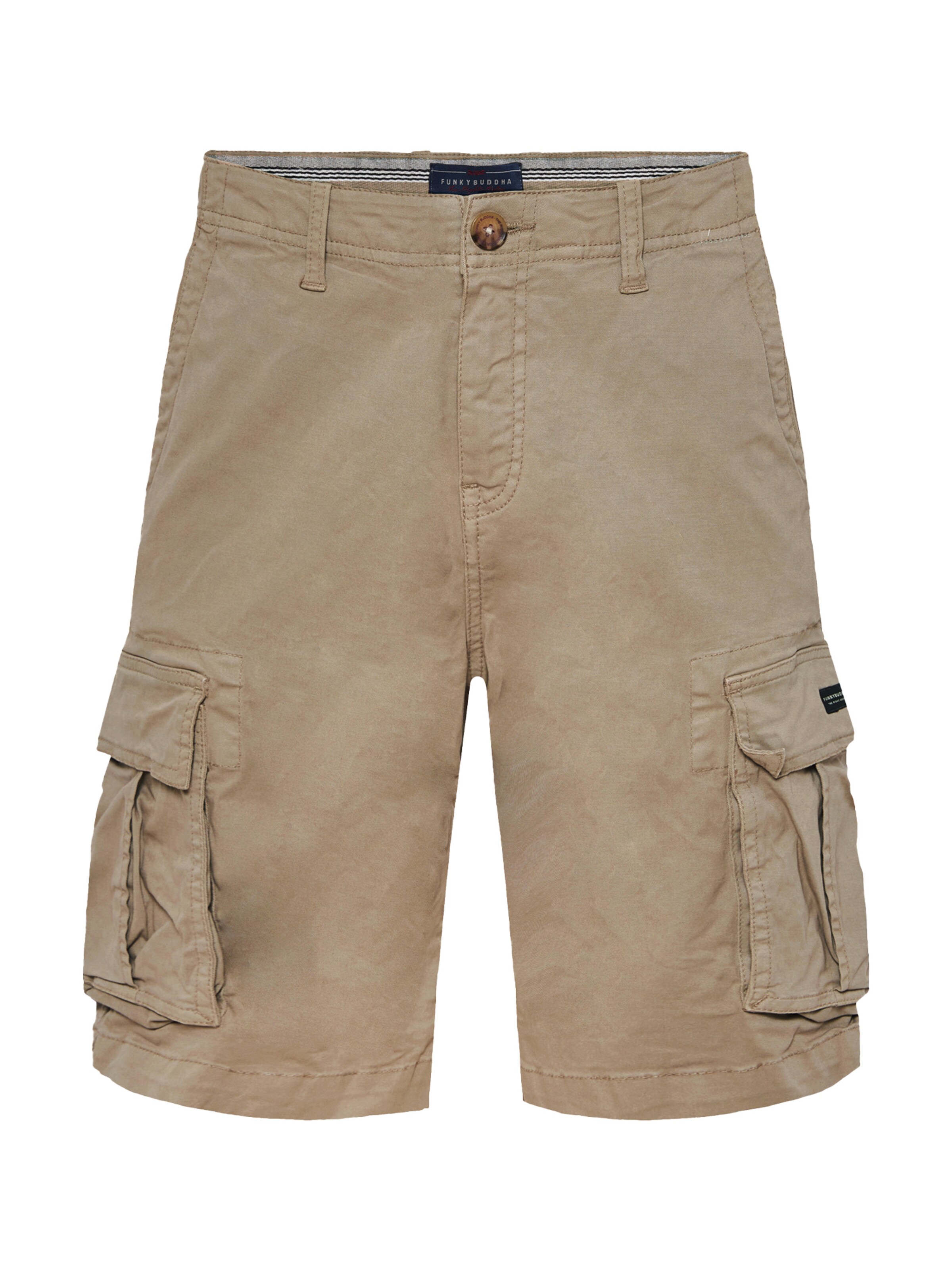 Funky Buddha regular Παντελόνι cargo σε μπεζ: μπροστά