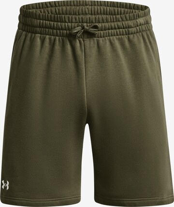 UNDER ARMOUR Regular Workout Pants in Green: front