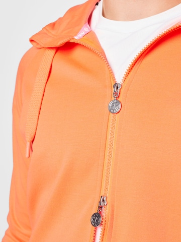 BIDI BADU Athletic Zip-Up Hoodie in Orange