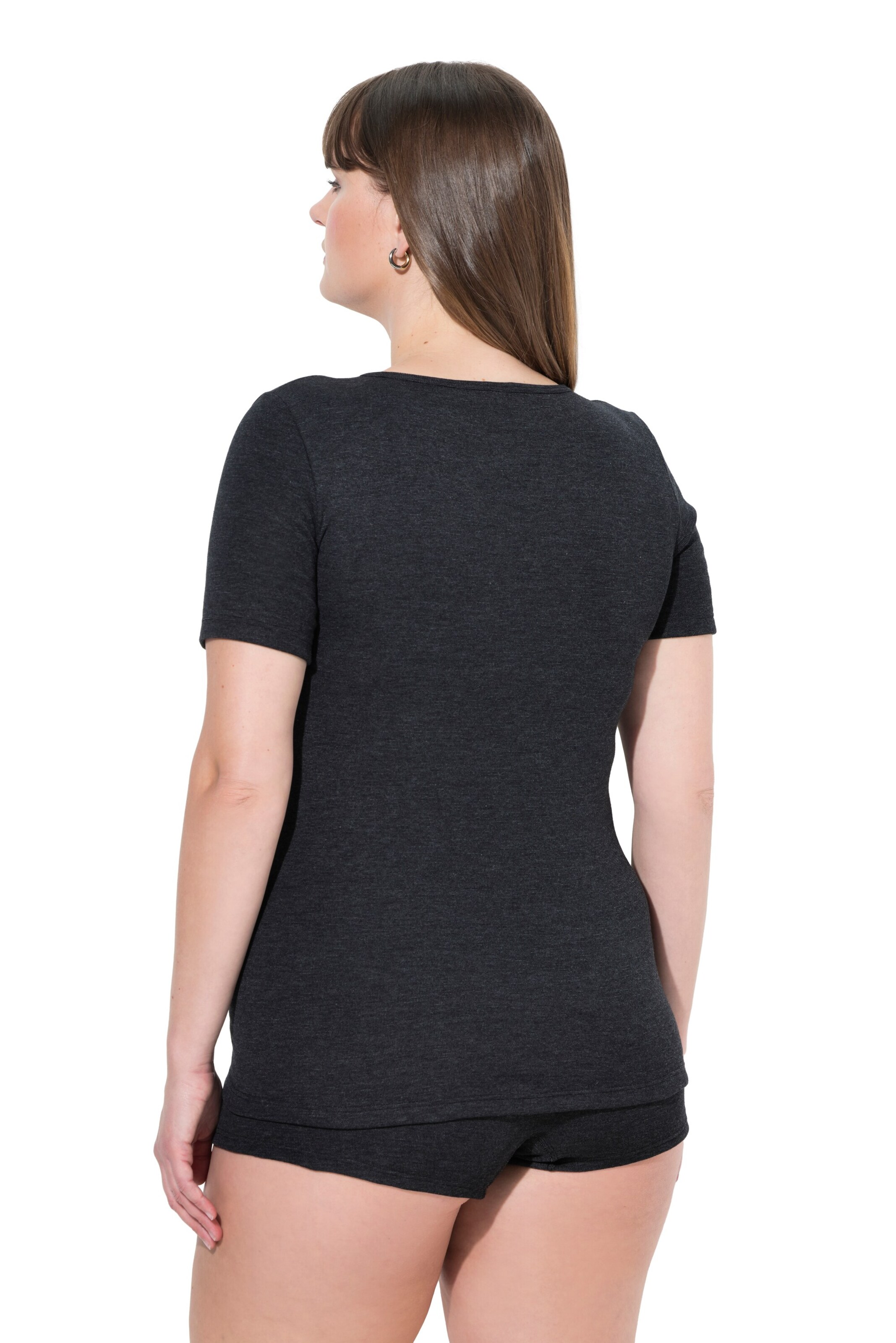 Ulla Popken Unterhemd in Schwarz