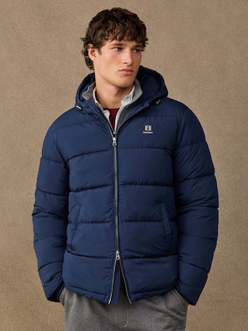 Manteau d’hiver 'Heritage Puffer' Hackett London en bleu : devant