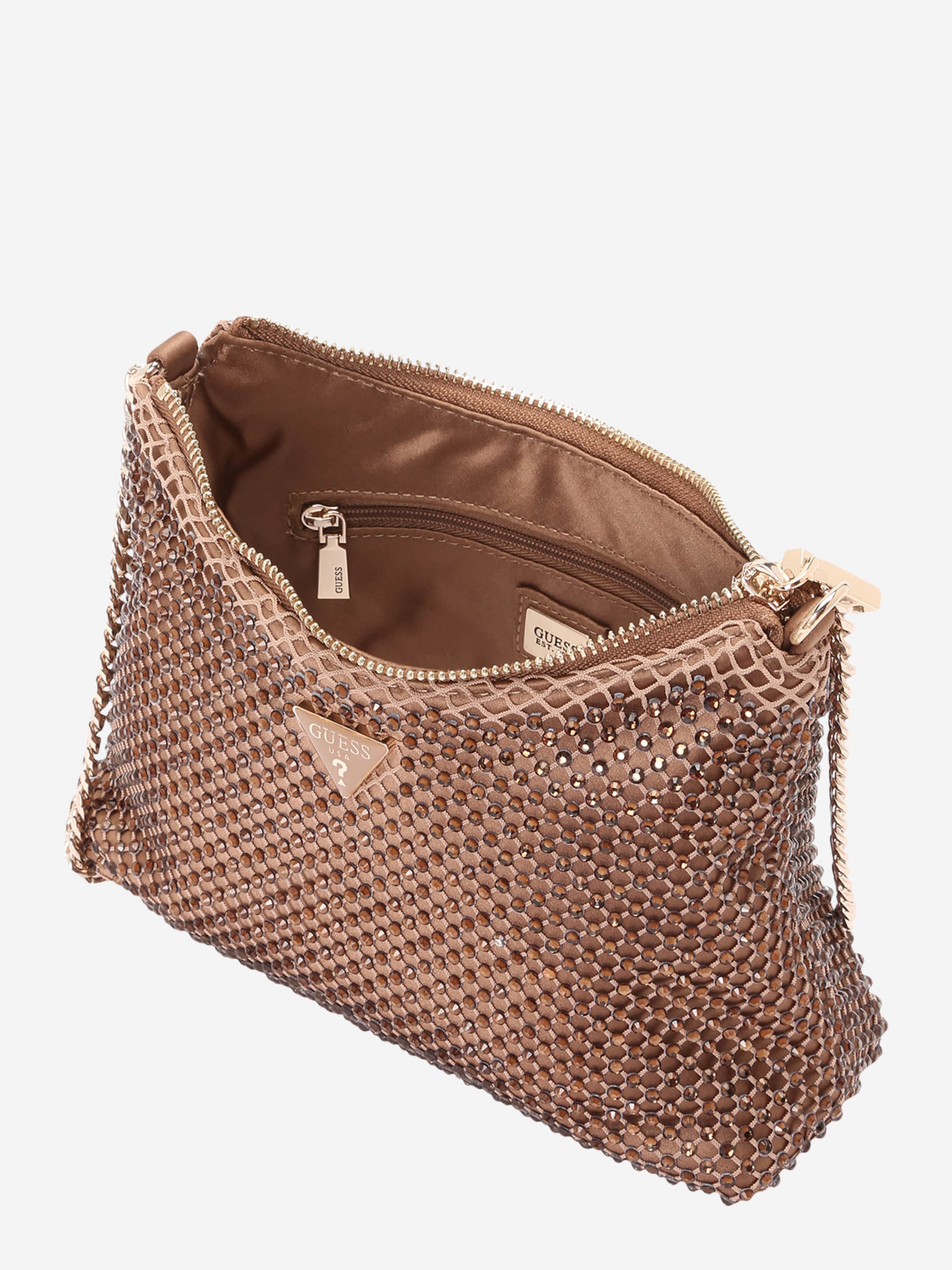 GUESS Crossbody Bag 'ZALINA TOP ZIP SHOULDER BAG' in Bronze