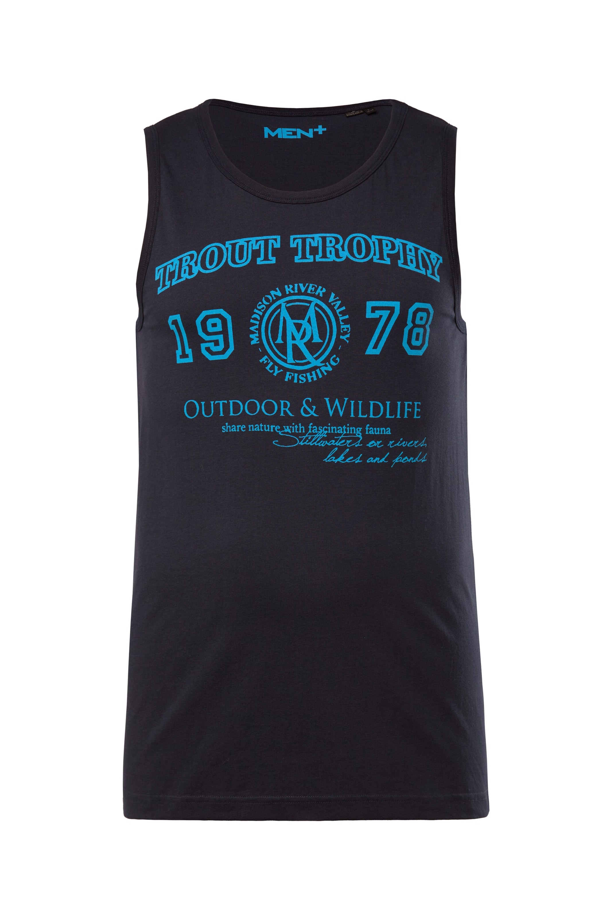 Men Plus Shirt in Blue: front