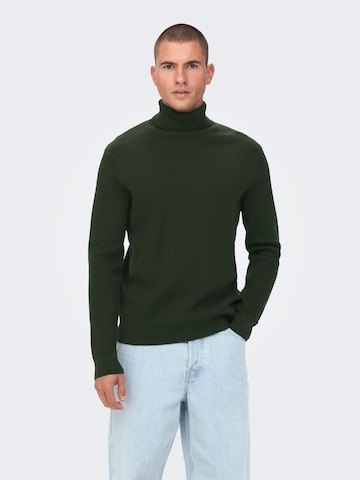 Only & Sons Sweter 'Phil' w kolorze zielony: przód