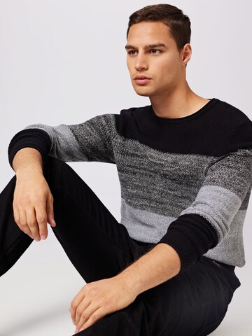 Key Largo Regular Fit Pullover 'Jogi' in Schwarz