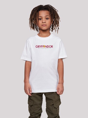 F4NT4STIC Shirt 'Harry Potter Gryffindor Text' in Wit: voorkant
