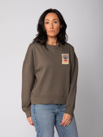 Watapparel Sweatshirt 'Tarot The Chocolate ' in Bruin: voorkant
