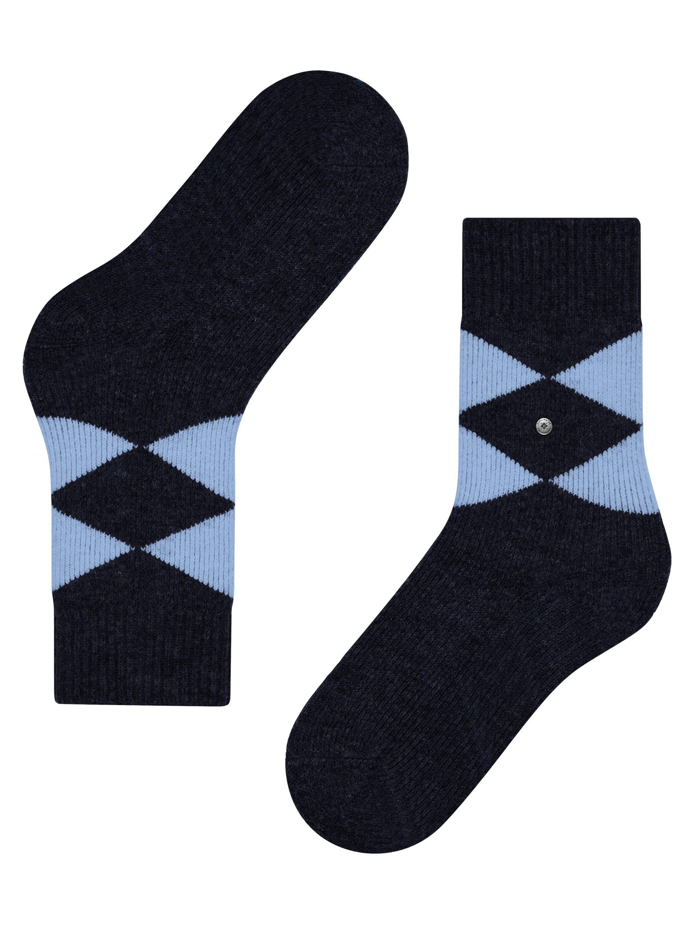 BURLINGTON Socken 'Cosy Argyle'‌‌‌ in Blau