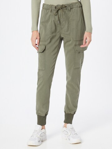 Pepe Jeans Tapered Cargojeans 'New Crusade' in Groen: voorkant