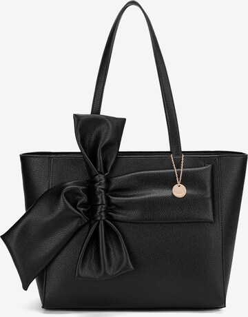 Borsa a spalla 'Borsa a Spalla Donna Velvetine Elite - Pelle Vegana PU con Fiocco' di Diana&Co. in nero: frontale