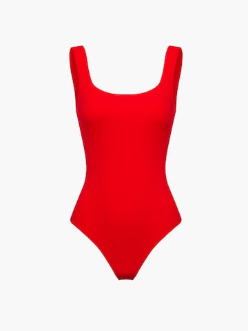 cfab (formerly creamy fabrics) Shaping Bodysuit 'Low Back - Body' in Red: front