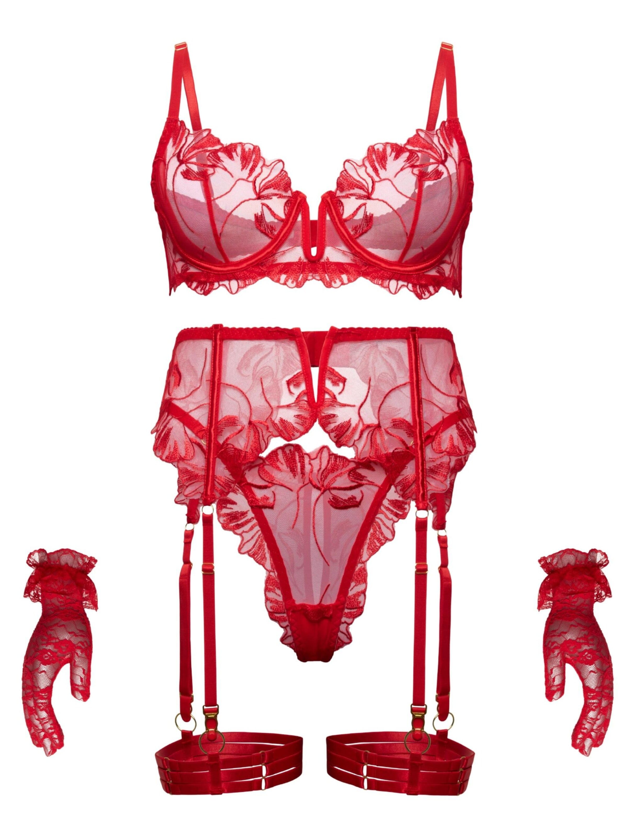 Orchibelle Balconette Wäsche-Sets 'Maritza'‌‌‌ in Rot: Vorderseite