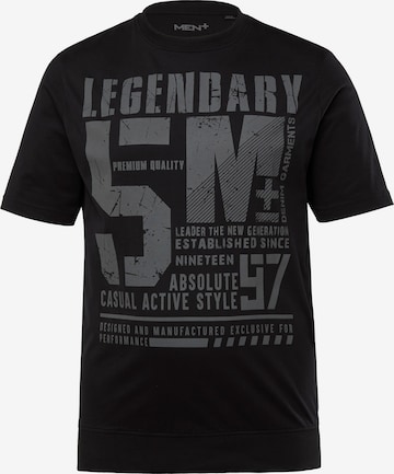 Men Plus T-Shirt in Schwarz: Vorderseite
