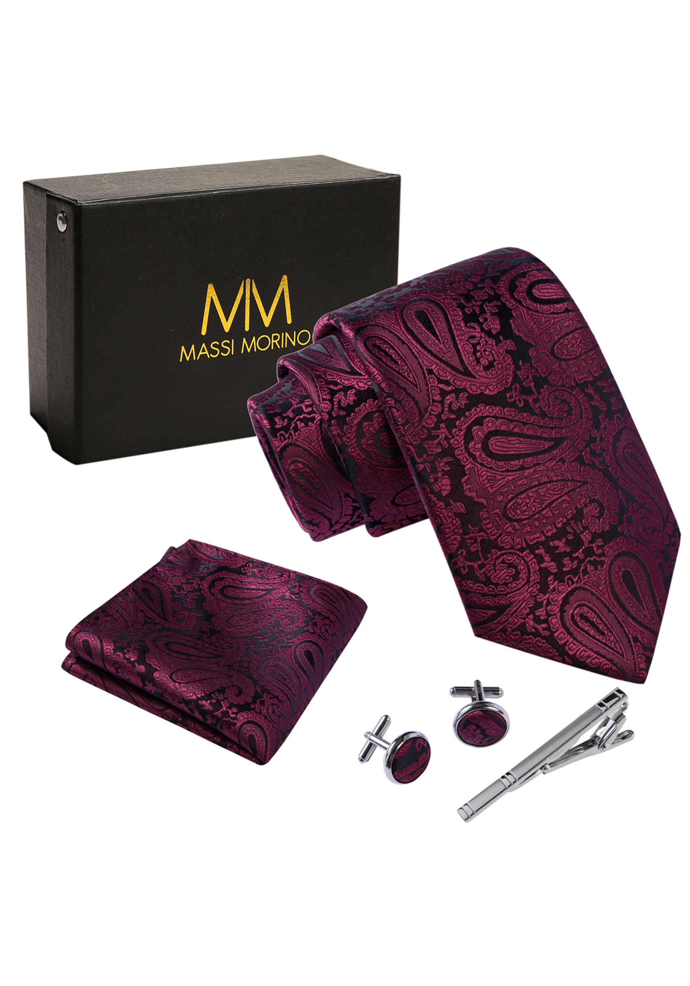 Massi Morino Krawatte in Rot: Vorderseite