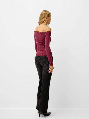 Bershka Majica | vijolična barva