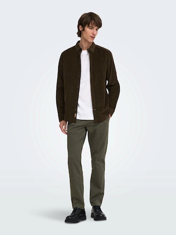 Only & Sons Regular Chino trousers 'ONSWEFT' in Green