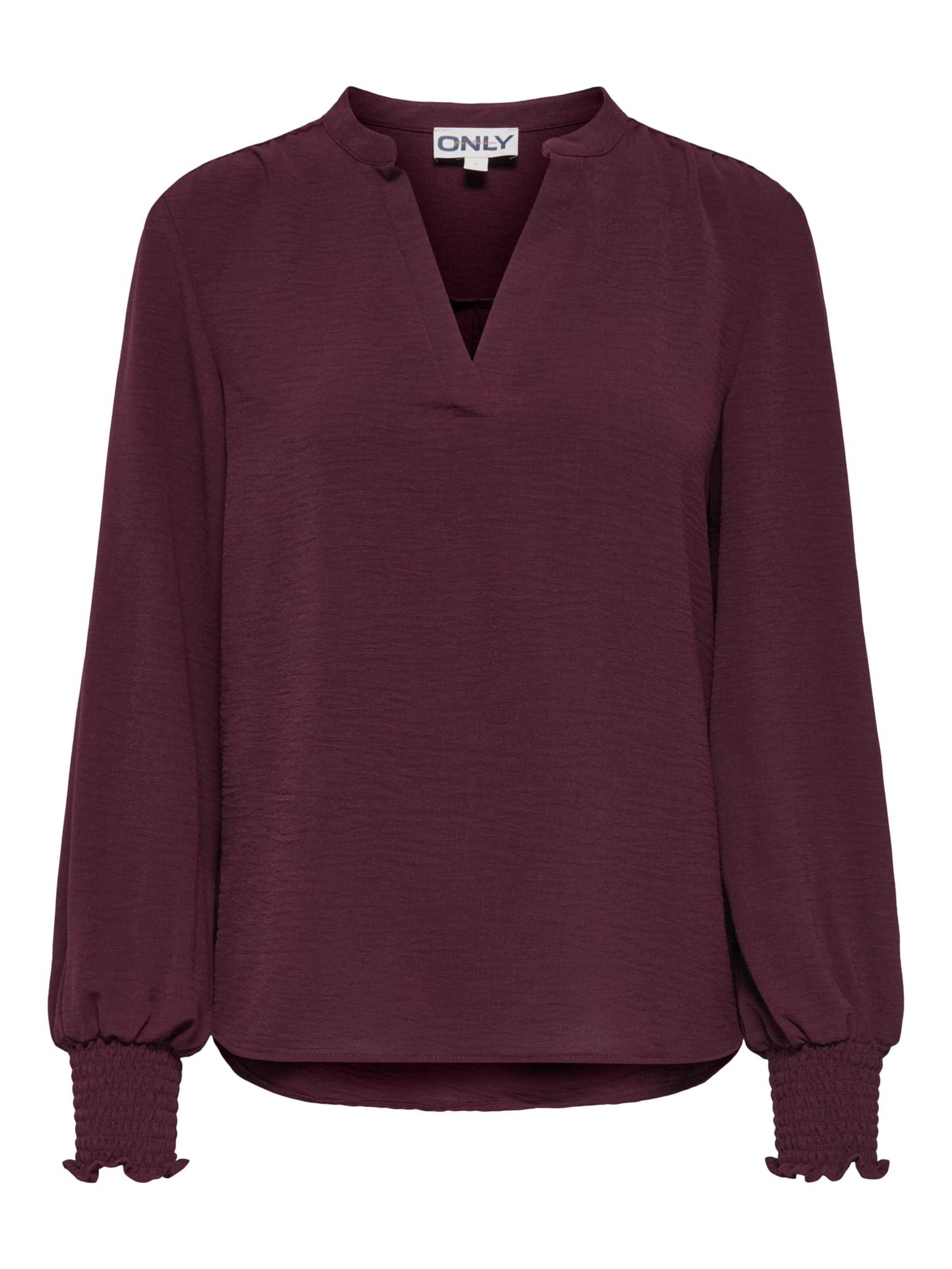 ONLY Top 'Mette' in XS in de kleur Wijnrood, Productweergave
