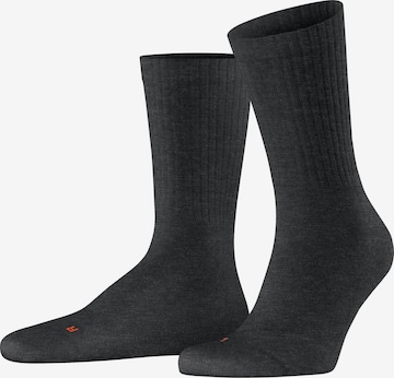 FALKE Run Rib Crew in Grau: Vorderseite