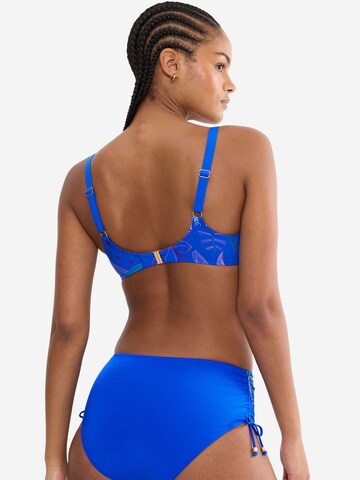 TRIUMPH Balconette Bikinitop ' Red Label Summer Tropics ' in Blauw
