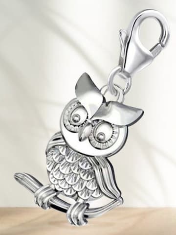 Goldene Hufeisen Pendant 'Eule' in Silver