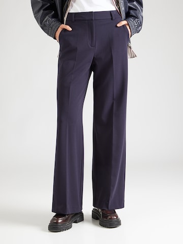 COMMA Bő szár Ráncos nadrág - kék: elől