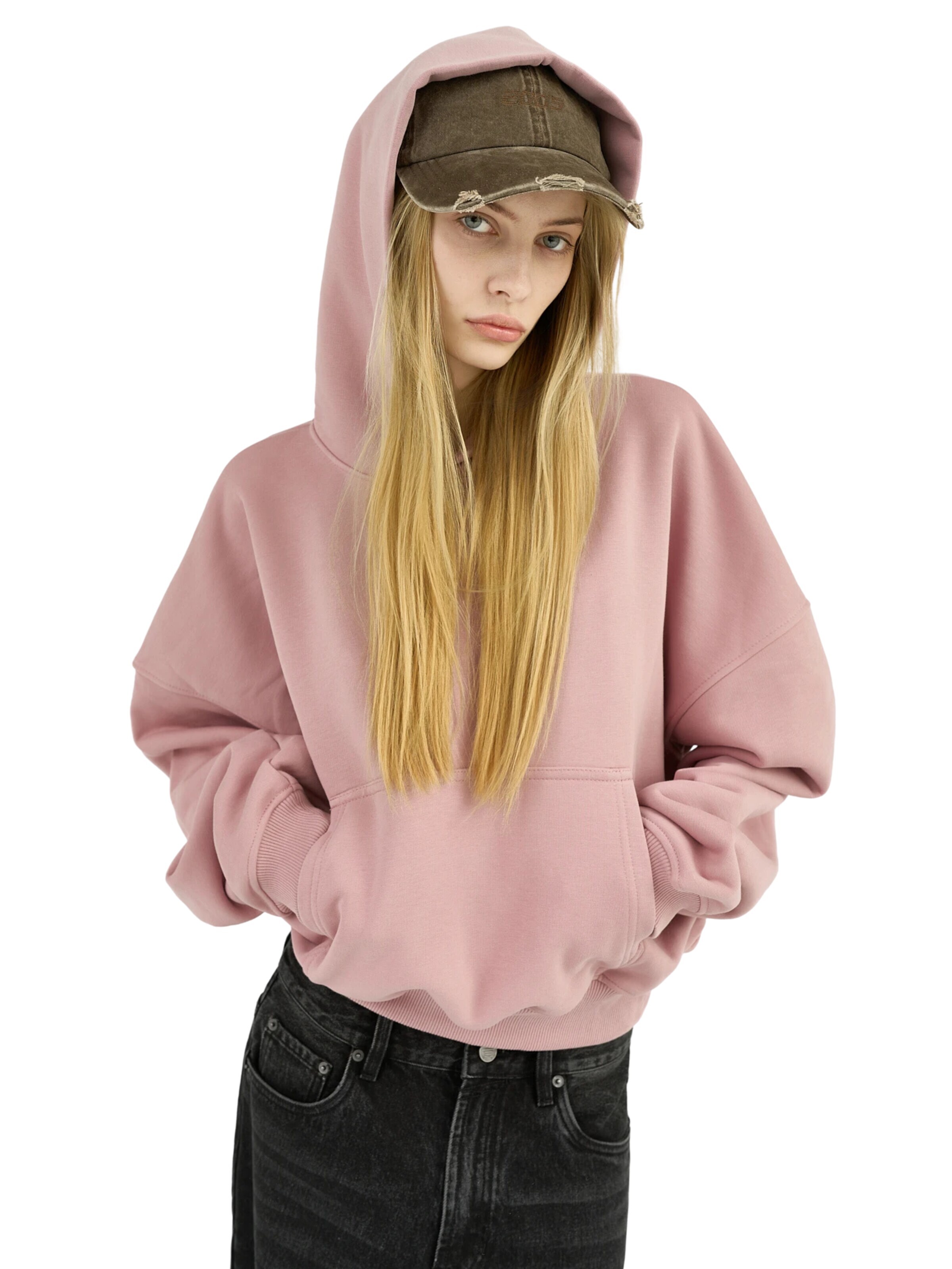 2005 Bluzka sportowa 'Uniform Hoodie - Dusty Pink' w kolorze różowy: przód