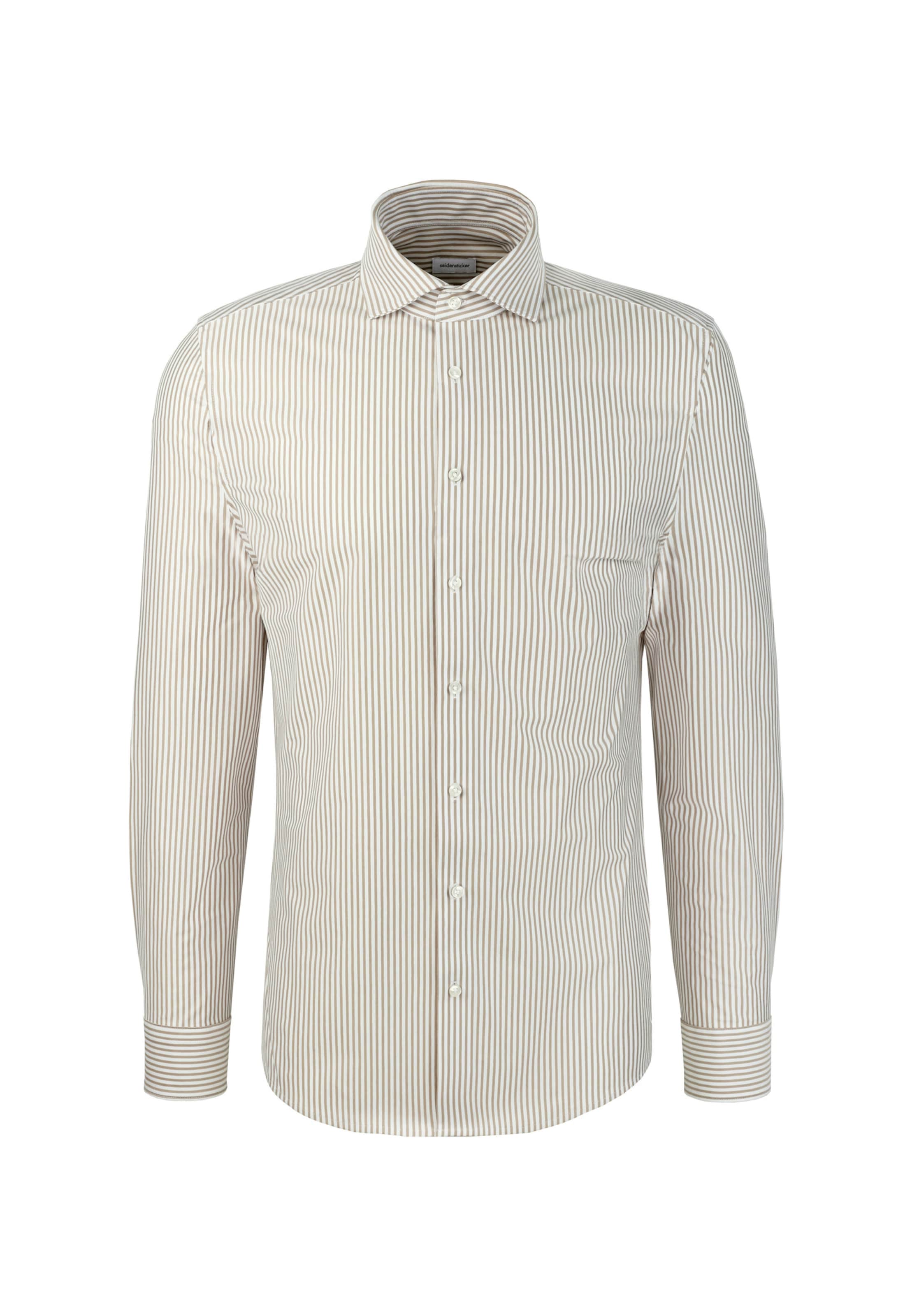 SEIDENSTICKER Regular Fit Businesshemd 'Smart Performance' in Beige: Vorderseite
