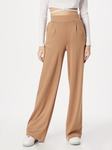 b.young Wide leg Broek 'RIZETTA' in Bruin: voorkant