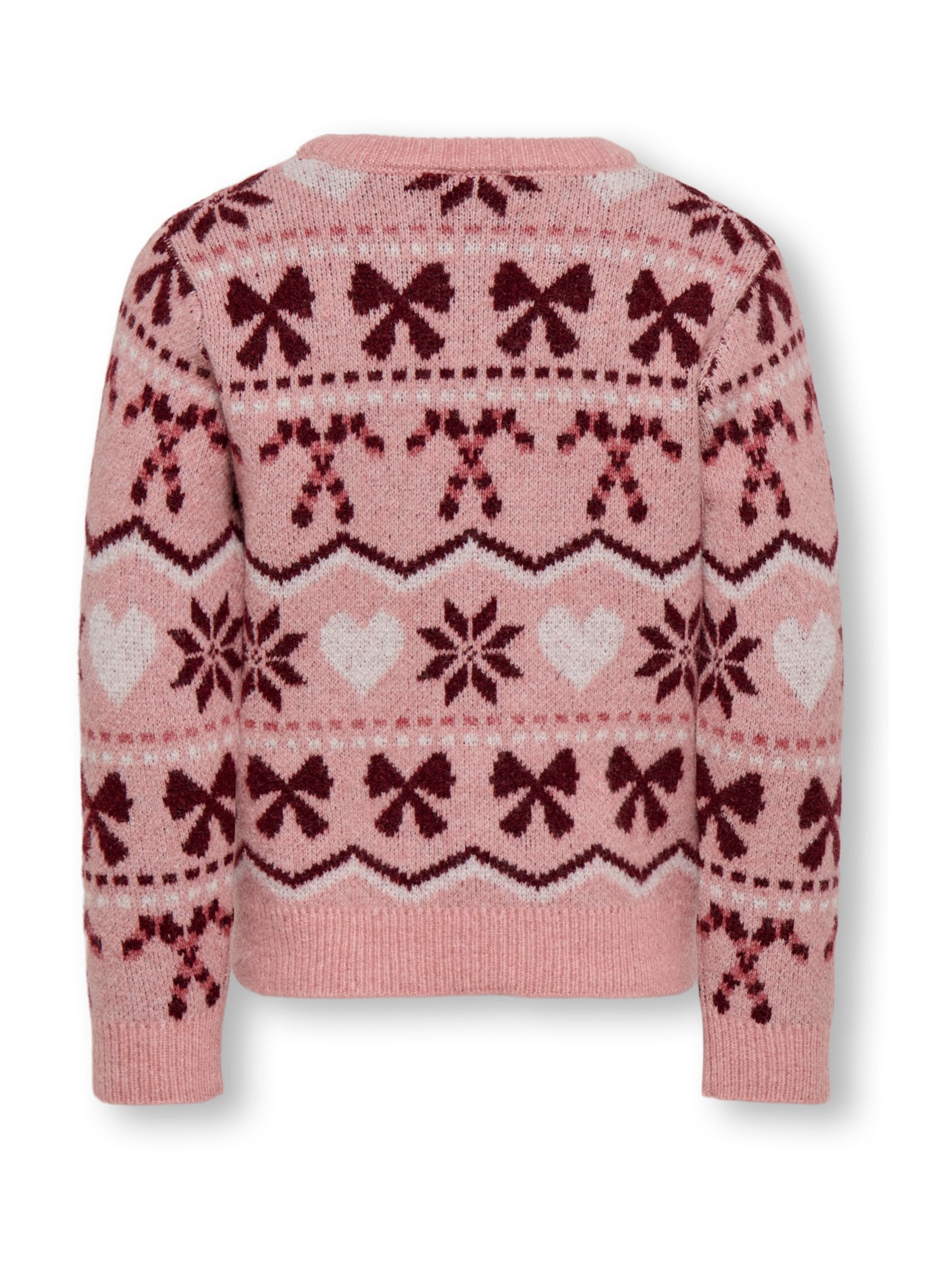 Only Mini Sweater 'KMGSNOWFLAKE XMAS' in Pink