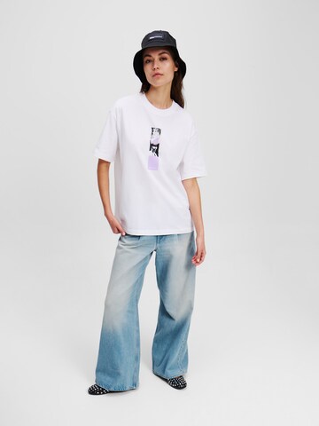 KARL LAGERFELD JEANS Koszulka w kolorze biały