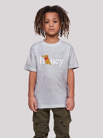 F4NT4STIC Shirt 'Disney Winnie The Pooh Honey' in Grijs: voorkant