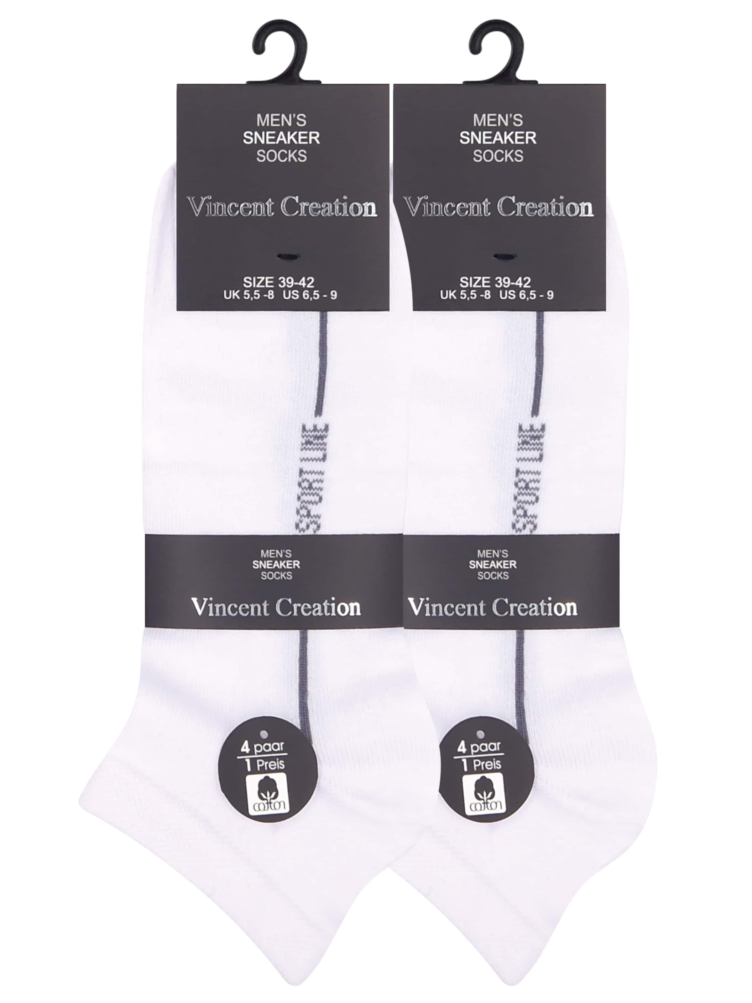 Vincent Creation - Meias 'Sport Line' em branco